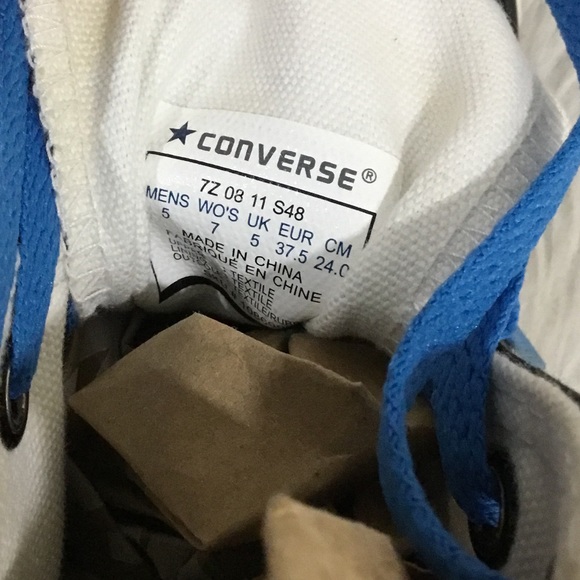 Converse men’s high top lace up black shoes size 5 men’s/ 7 women’s - Picture 8 of 8